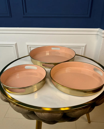 Plateau Luxe Blush et Or
