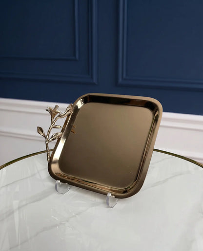 Plateau Carré Bronze Chromé